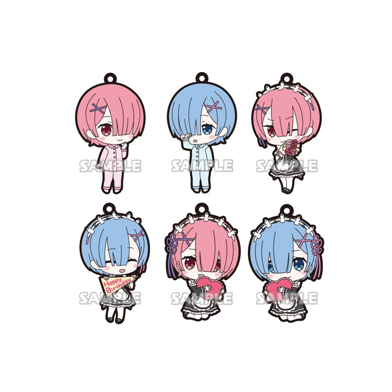 Re:Zero kara Hajimeru Isekai Seikatsu Bushiroad Creative Ram & Rem ga Ippai Capsule Rubber Strap Vol. 2 (1 Random)