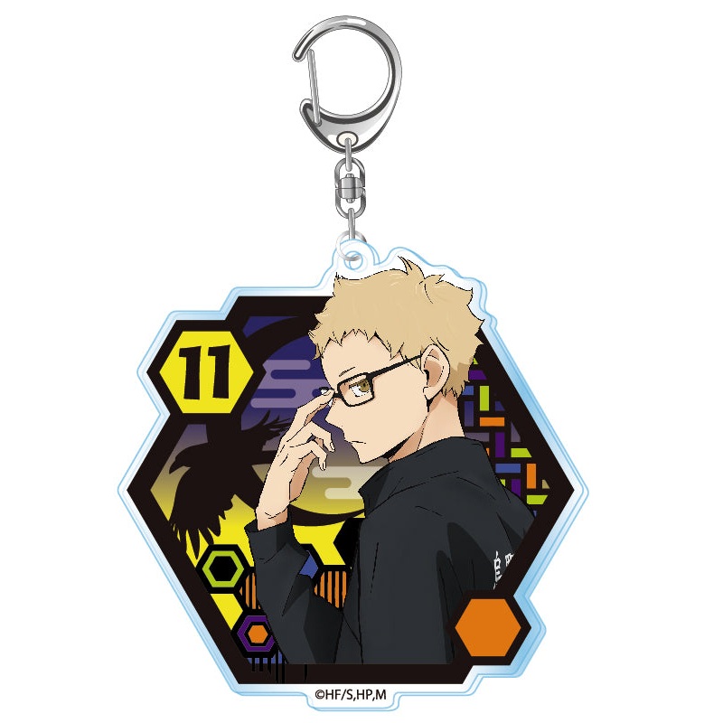Haikyu!! Takaratomy Arts Kirie Series Acrylic Key Chain Vol. 2 Tsukishima Kei