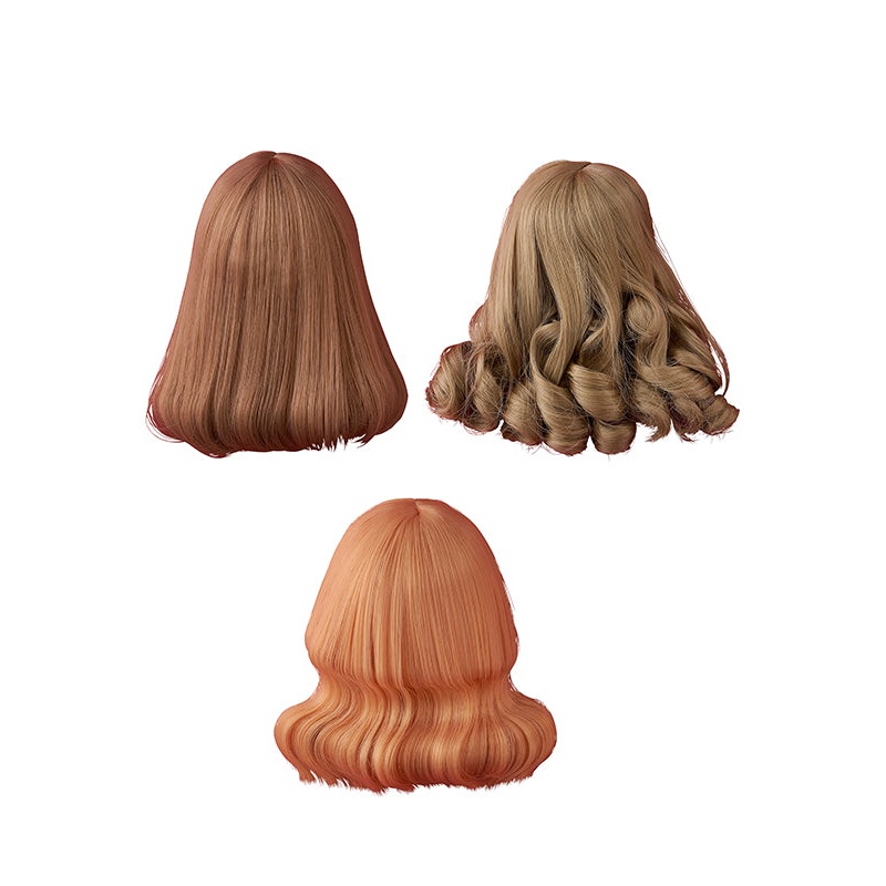 Harmonia series Good Smile Company Original Wig Series (Medium Wave/Orange) / (Natural Straight/Brown) / (One Curl/Gold)