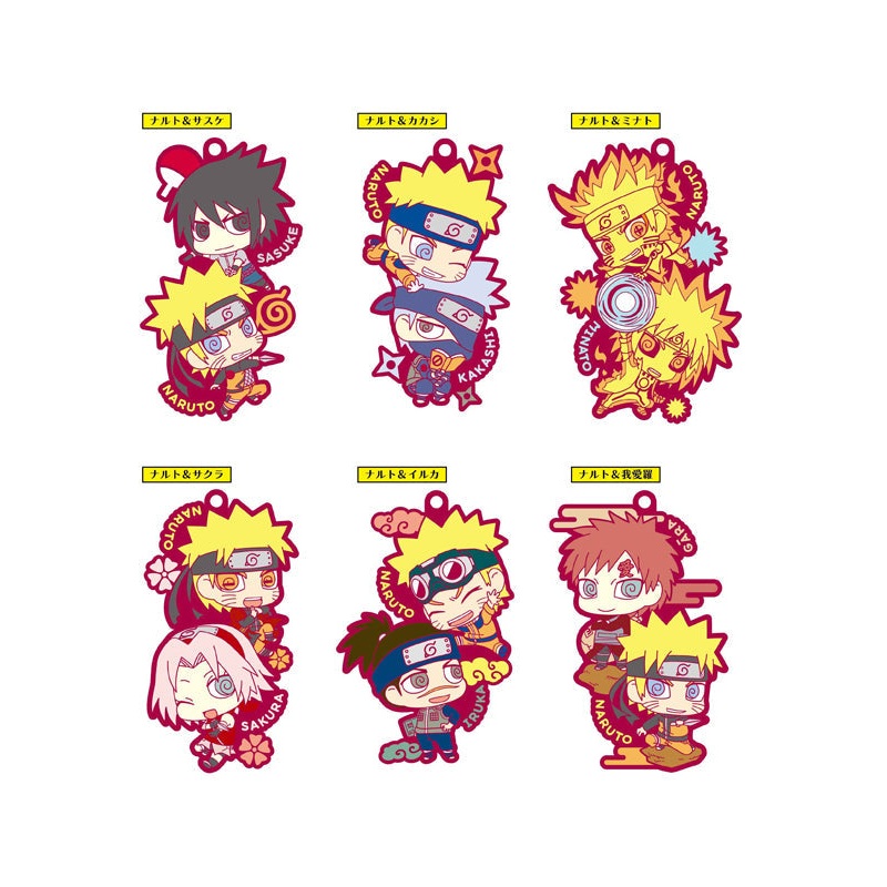 NARUTO Another two-man cell! MEGAHOUSE Rubber Mascot Buddycolle (repeat) (Set of 6 Characters)