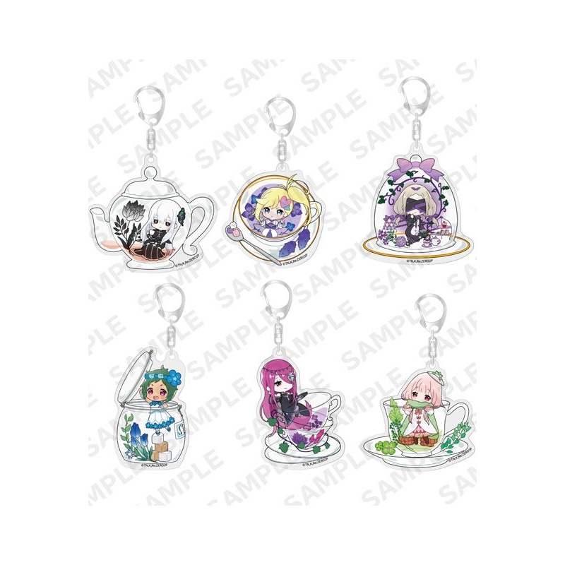 Re:Zero kara Hajimeru Isekai Seikatsu KADOKAWA Acrylic Key Chain Witch and Tea Party Ver. (Box of 6)