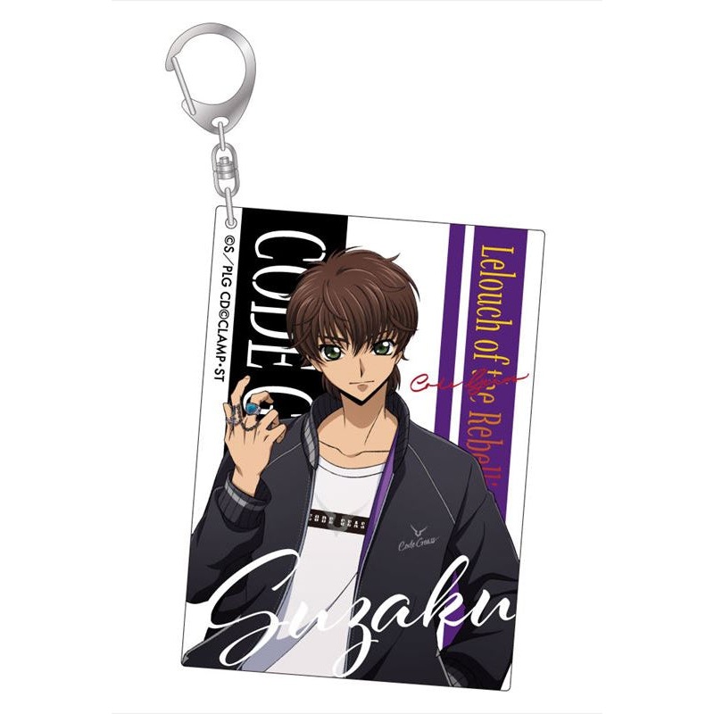 Code Geass Lelouch of the Rebellion Algernon Product Snap Style Acrylic Key Chain Suzaku