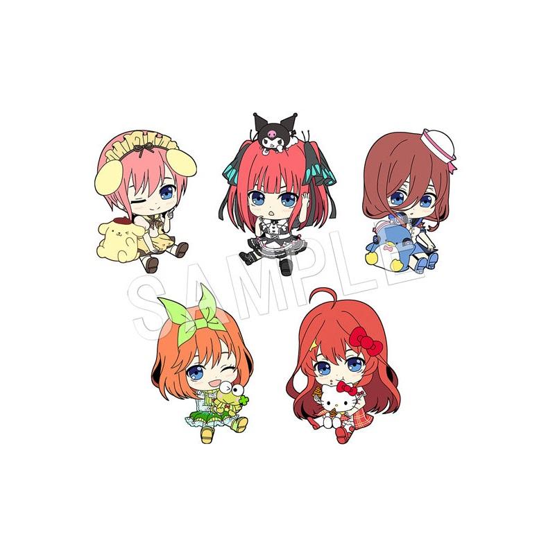 The Quintessential Quintuplets Season 2 Chugai Mining x Sanrio Characters Petanko Trading Rubber Strap (1 Random)