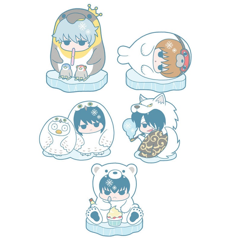 GINTAMA MEGAHOUSE RUBBER MASCOT GINTAMA HATA OJI & ANIMAL! (6 Random Blind Box)