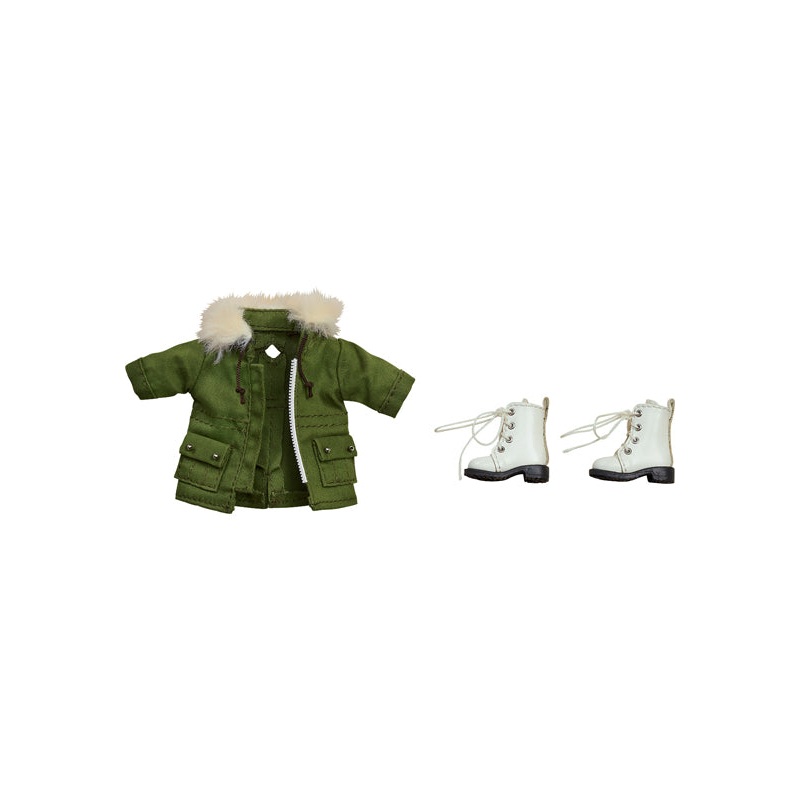 Nendoroid Doll Warm Clothing Set: Boots & Mod Coat (Khaki Green)