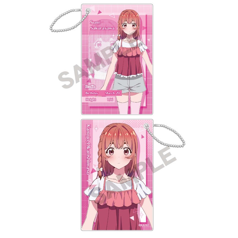Rent-A-Girlfriend Crux Profile Card Key Chain Sakurasawa Sumi