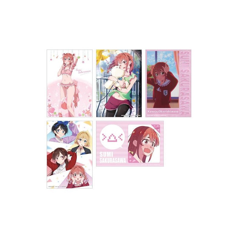 Rent-A-Girlfriend KADOKAWA Swimsuit and Girlfriend Illustration Cards (Set of 5) Sumi Sakurasawa B