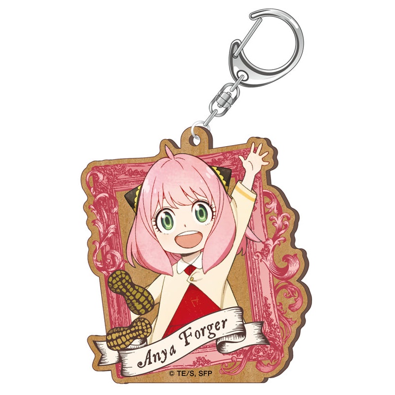 SPY x FAMILY Twinkle Vintage Series Wood Plate Key Chain Anya Forger B