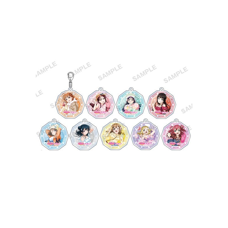 Love Live! School Idol Festival Bushiroad Creative Trading Acrylic Key Chain Aqours World Travel Ver.(1 Random)