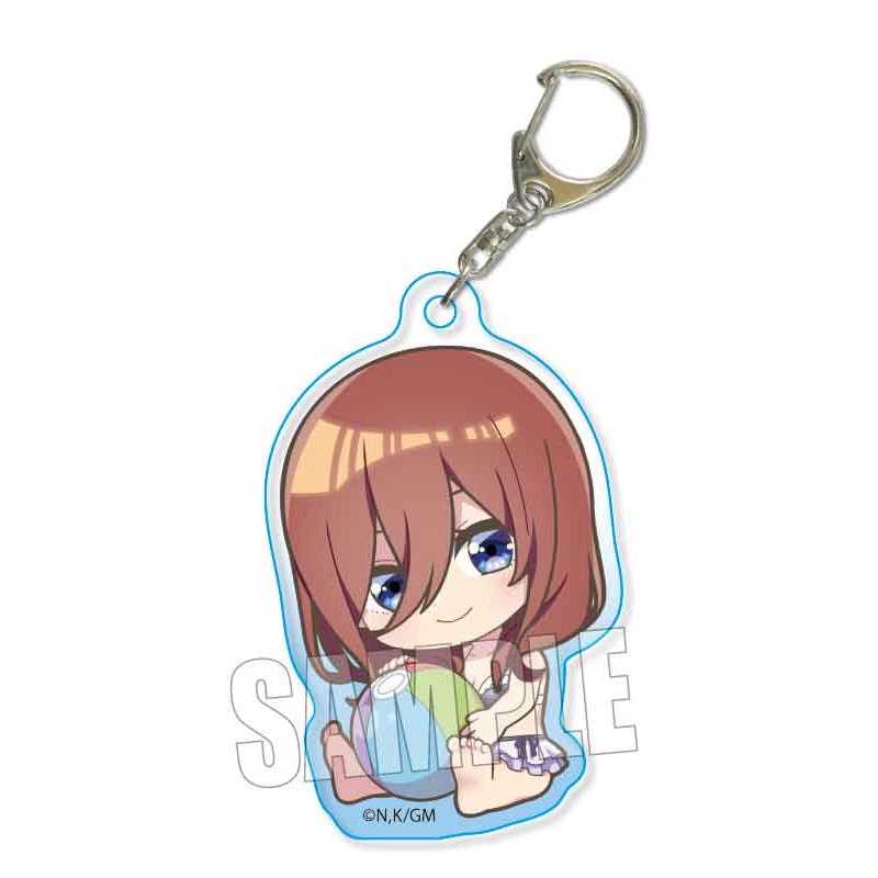 The Quintessential Quintuplets Movie Bell House GyuGyutto Acrylic Key Chain Nakano Miku (Swimwear)